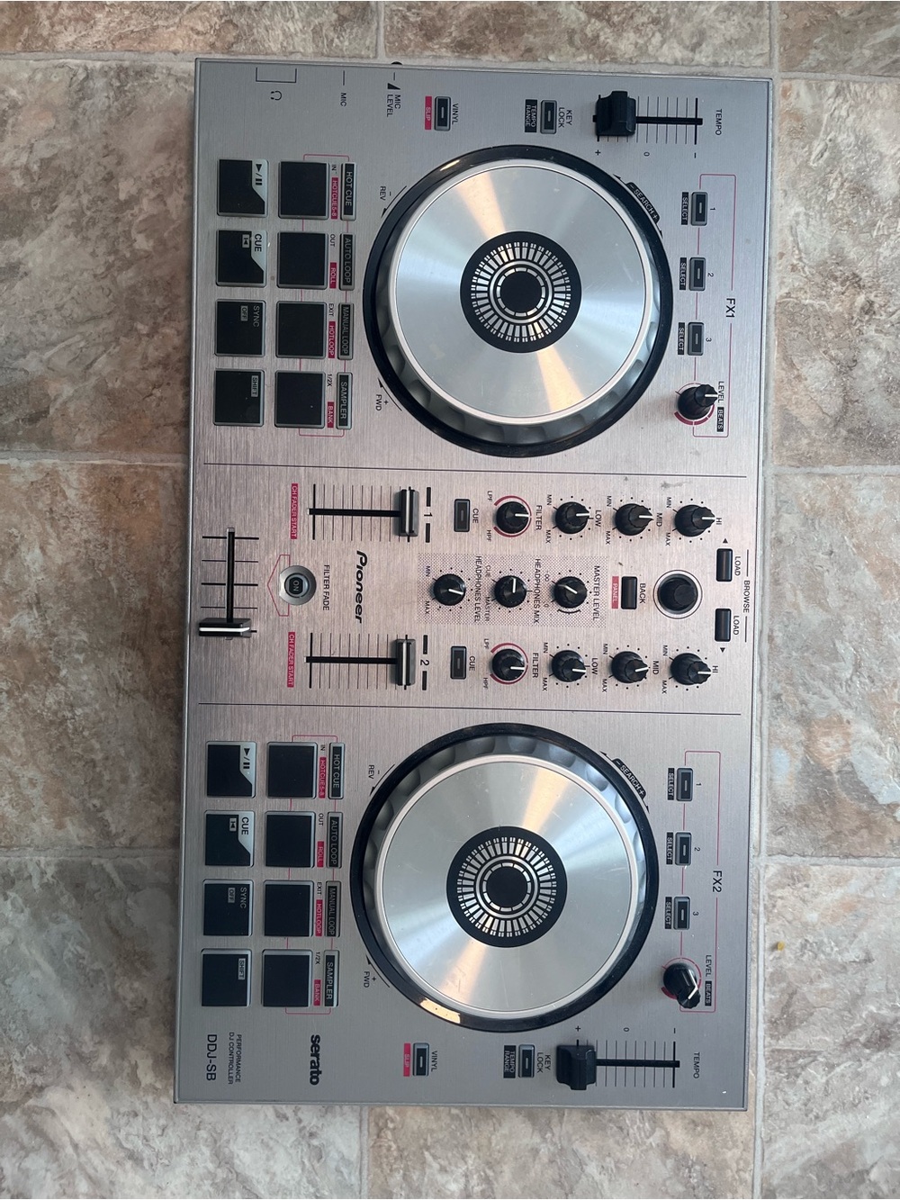 PIONEER Silver and Black DJ Controller